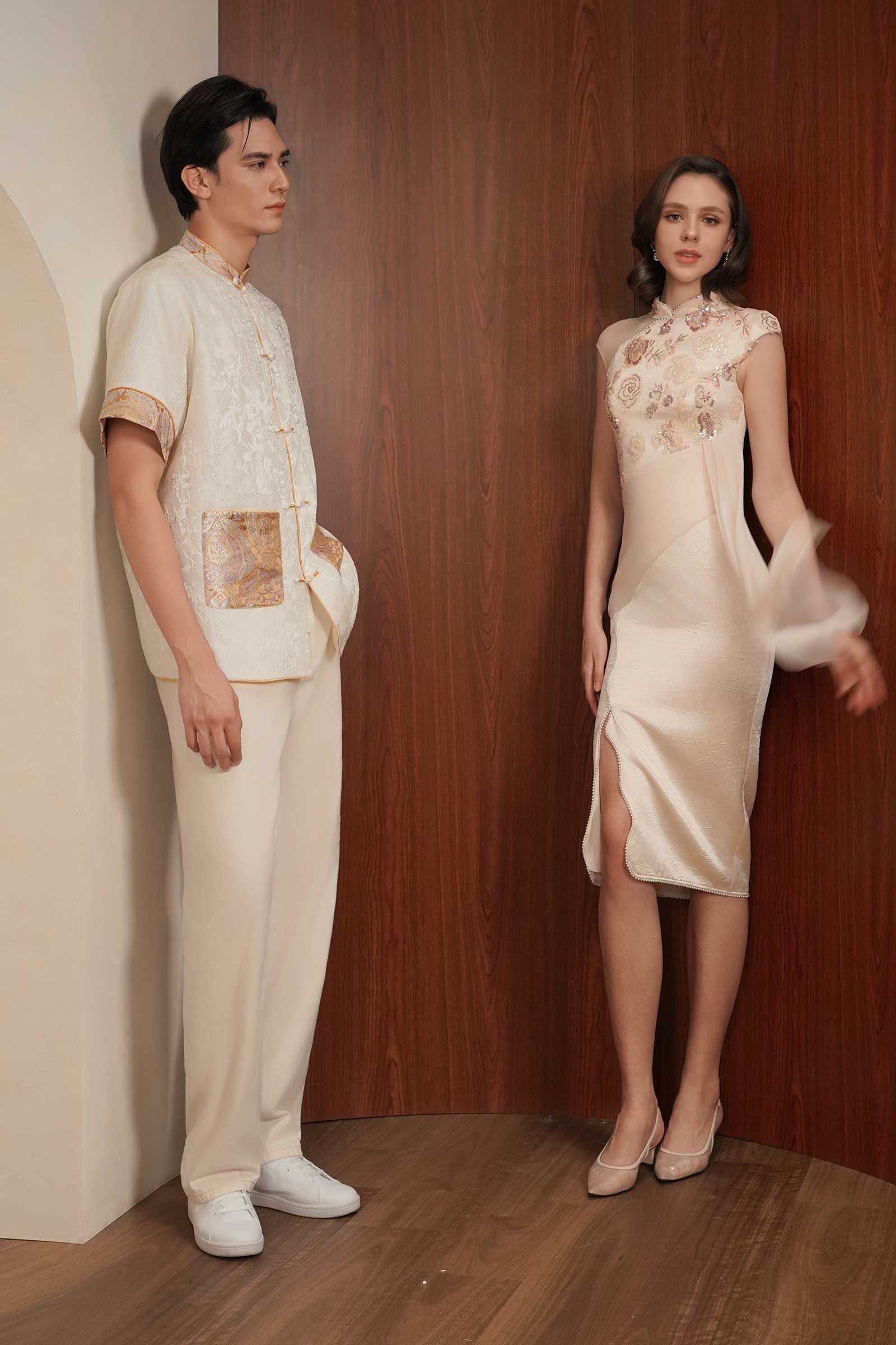 Zhu En Qipao (Blush Sequins)