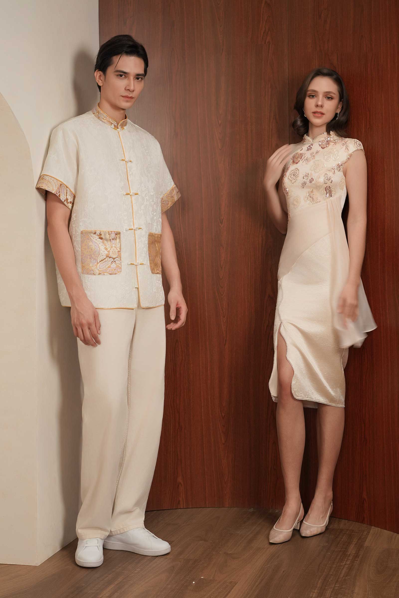 Zhu En Qipao (Blush Sequins)