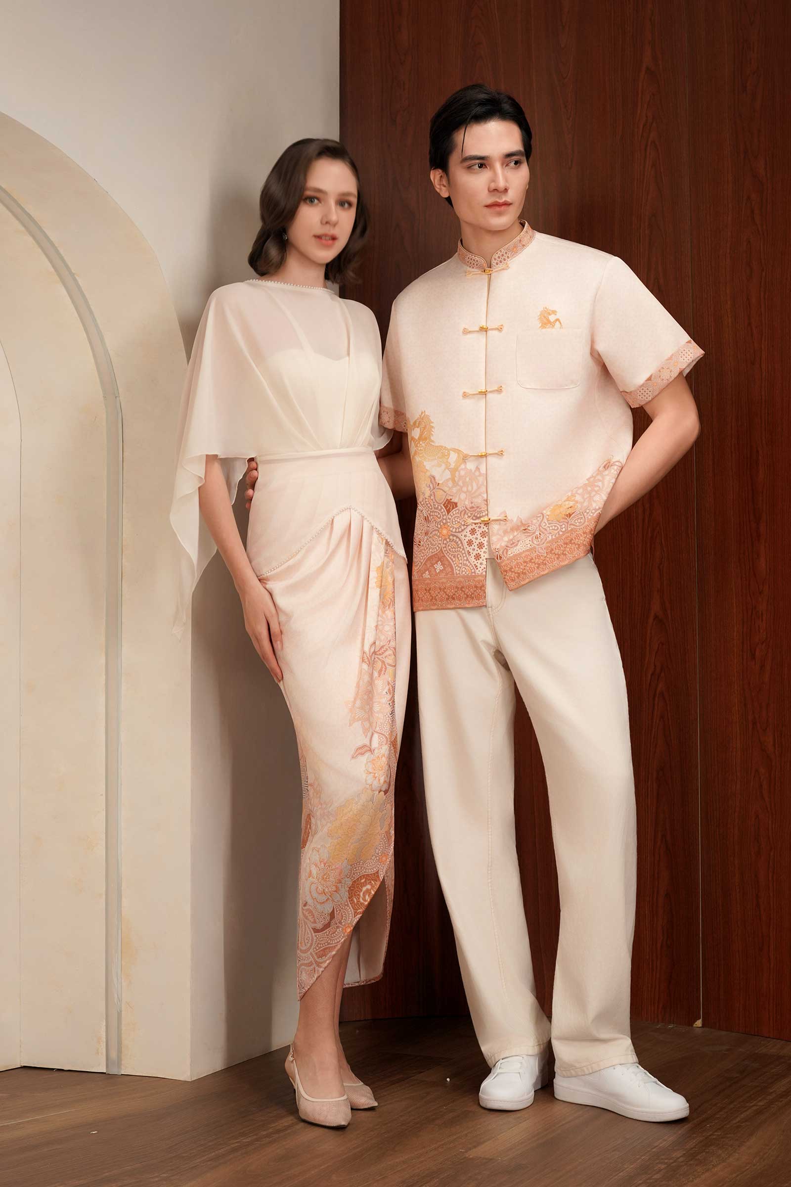 Aveline Kebaya Top (Cream)