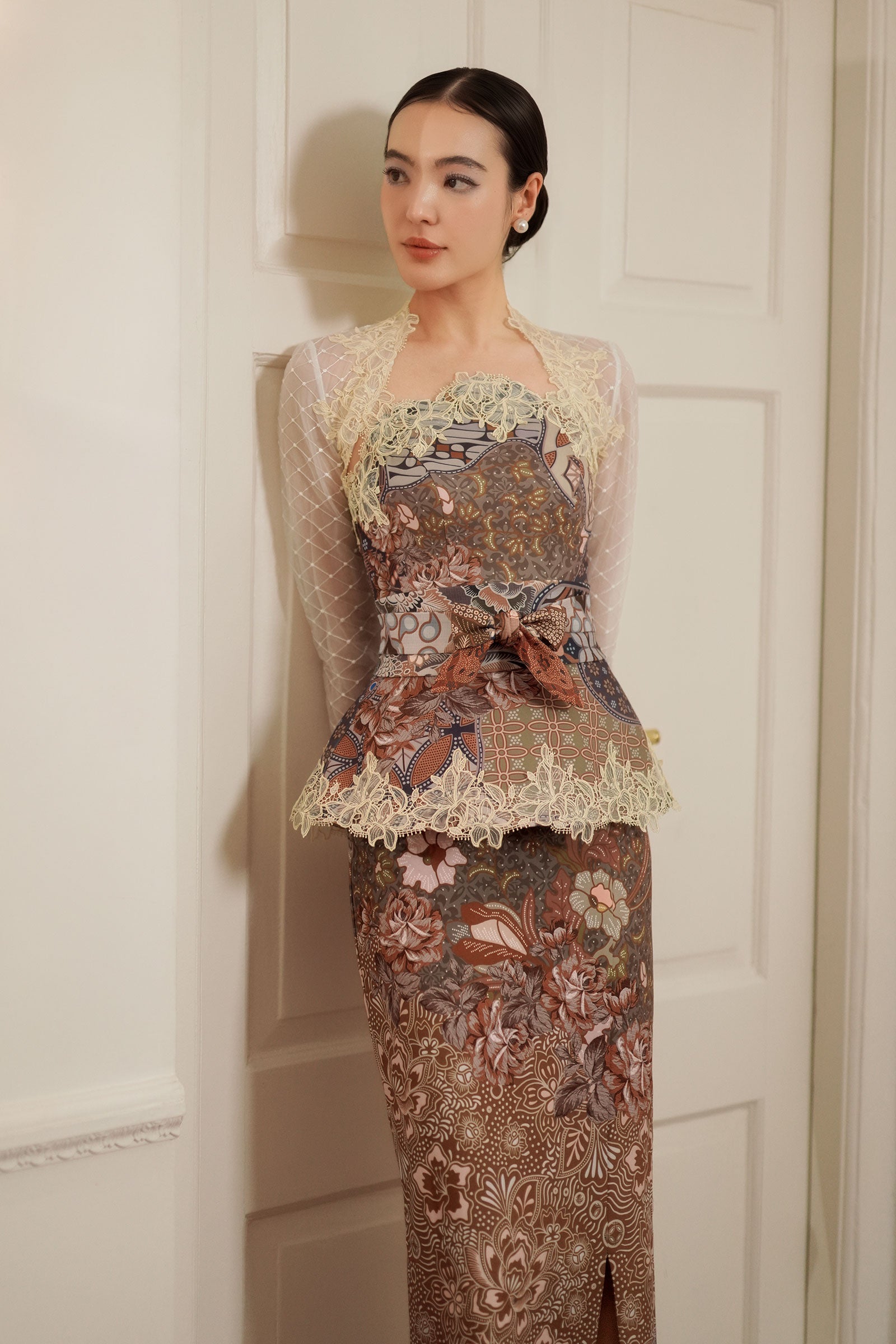 Isadora Batik Dress with Obi Belt (Printed)