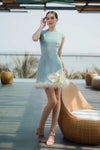 Davixe Tweed dress (Baby Blue)