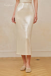 Jaded Midi Skirt (Porcelain Cream)
