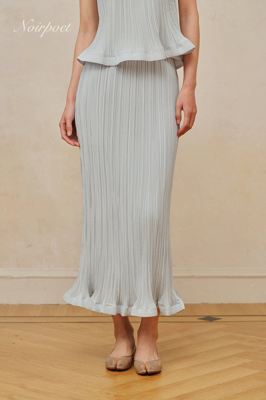 Loira Midi Skirt (Petal Blue)