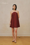 Maia Dress (Merlot Red)