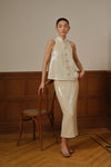 Jaded Midi Skirt (Porcelain Cream)