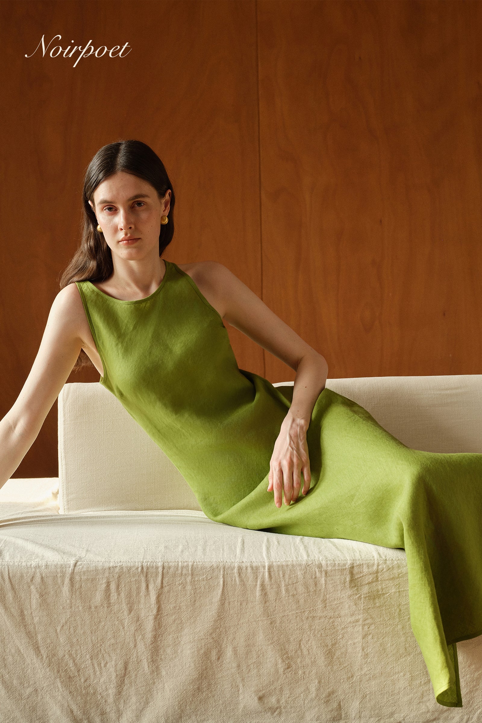 Yarra Linen Dress (Bergamot)