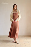 Phyllo Midi Knit Dress (Chesnut)
