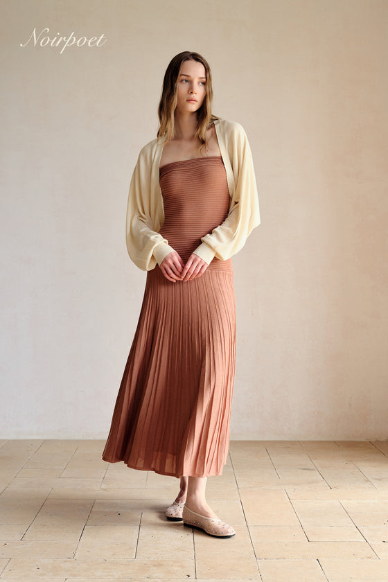 Phyllo Midi Knit Dress (Chesnut)
