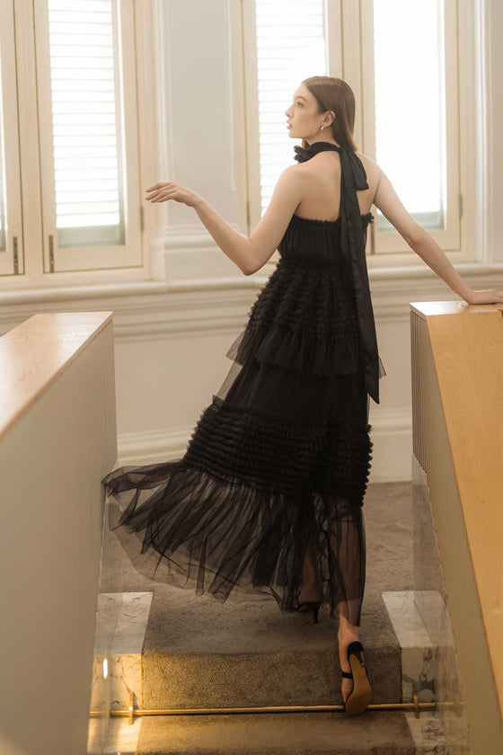 Davernial Tulle Gown (Black)