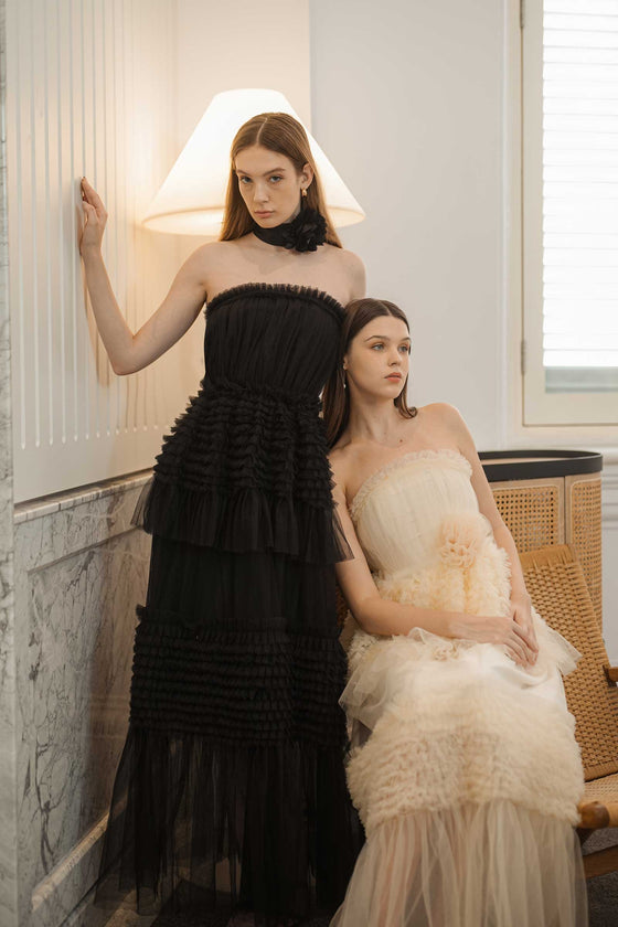 Davernial Tulle Gown (Black)