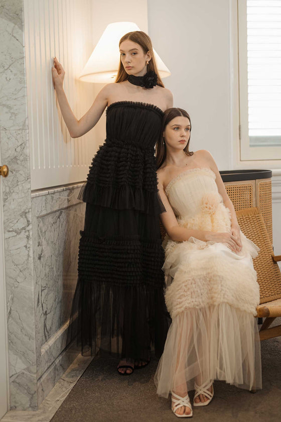 Davernial Tulle Gown (Black)