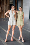 Deniz Tweed Romper (White)