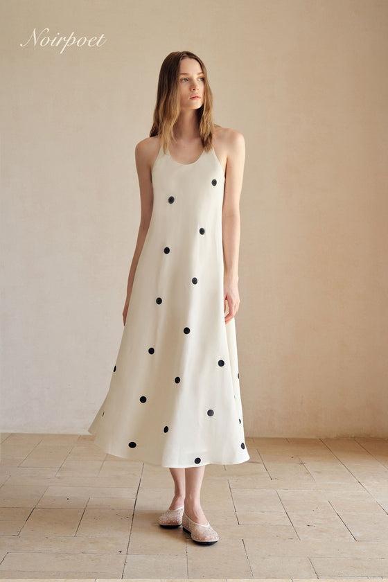 Bea Polka Printed Long Dress