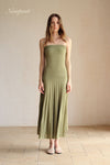 Phyllo Midi Knit Dress (Leaf)