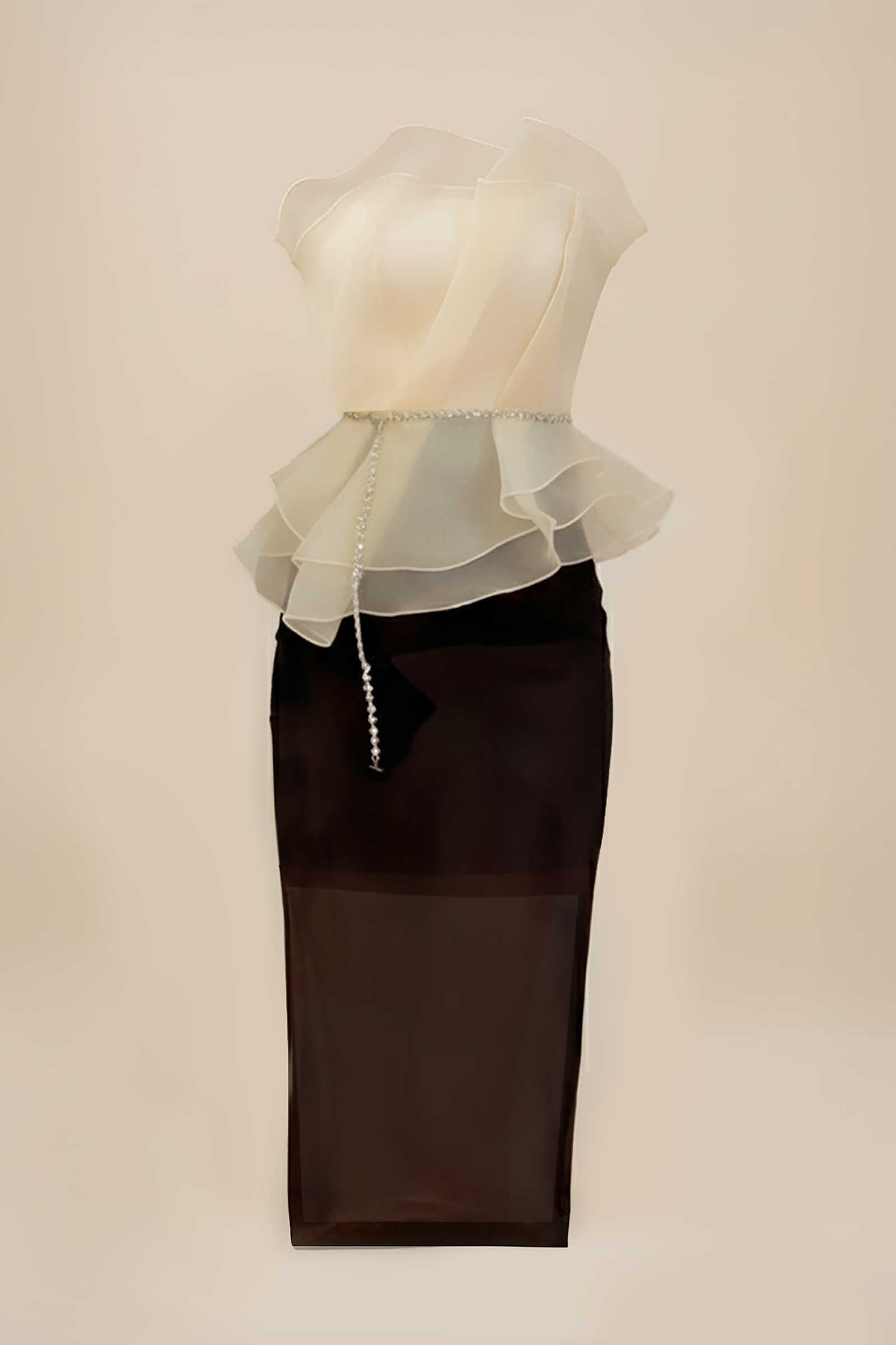 Delancia Padded Dress (Black)