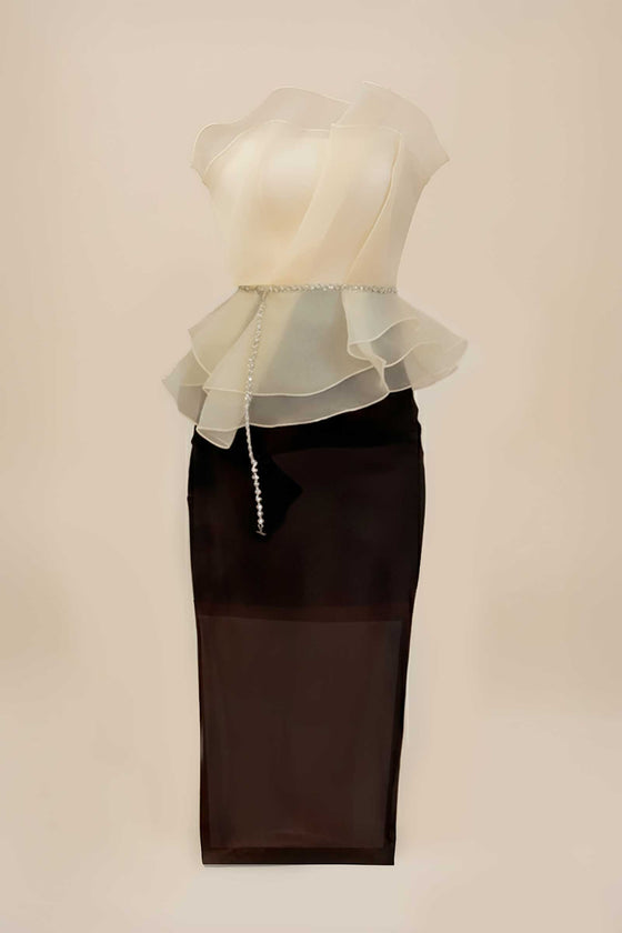 Delancia Padded Dress (Black)