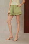 Liora Ruffle Shorts (Sage)