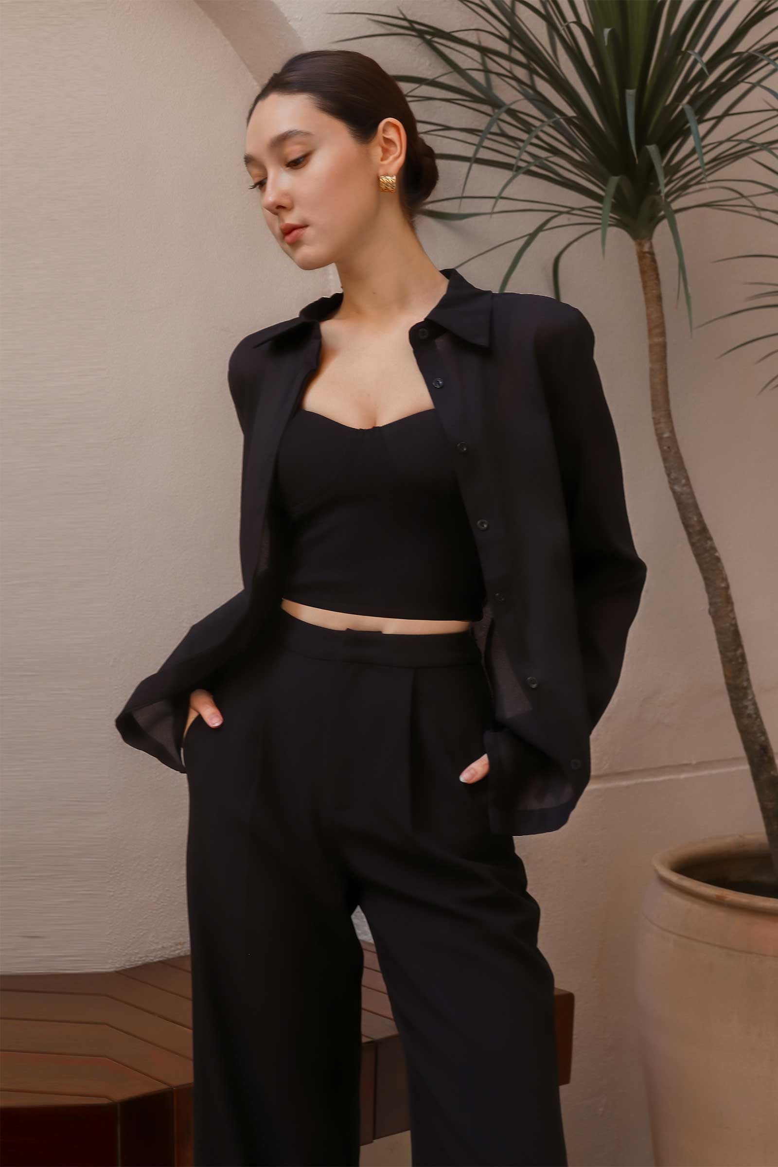 Darnisze Organza Top Set (Black)