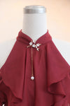 Rozena Qipao Top (Ruby Red)