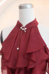 Rozena Qipao Top (Ruby Red)