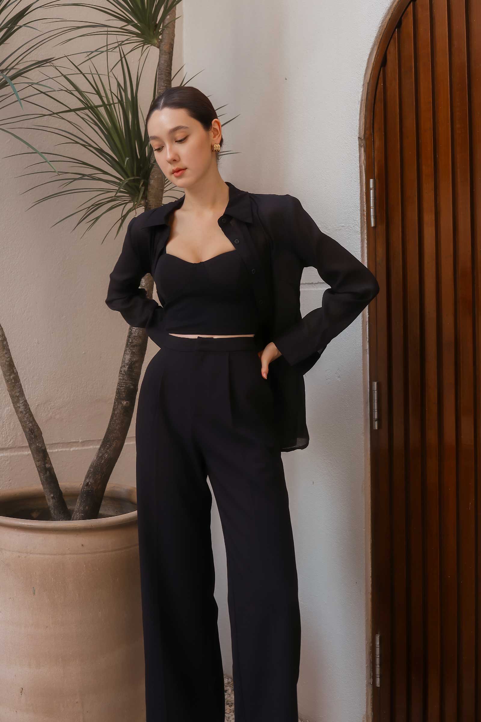 Darnisze Organza Top Set (Black)