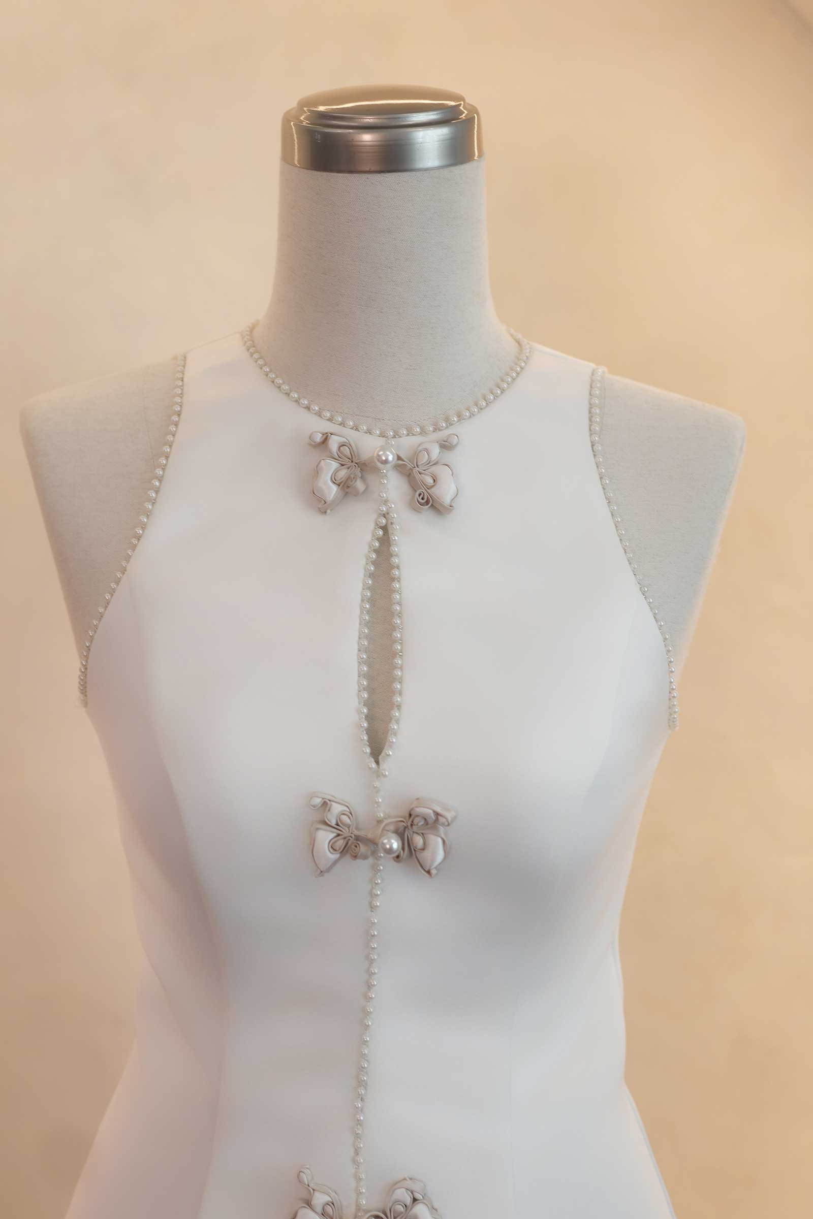 Ivy Qipao Top (White)