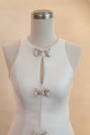 Ivy Qipao Top (White)