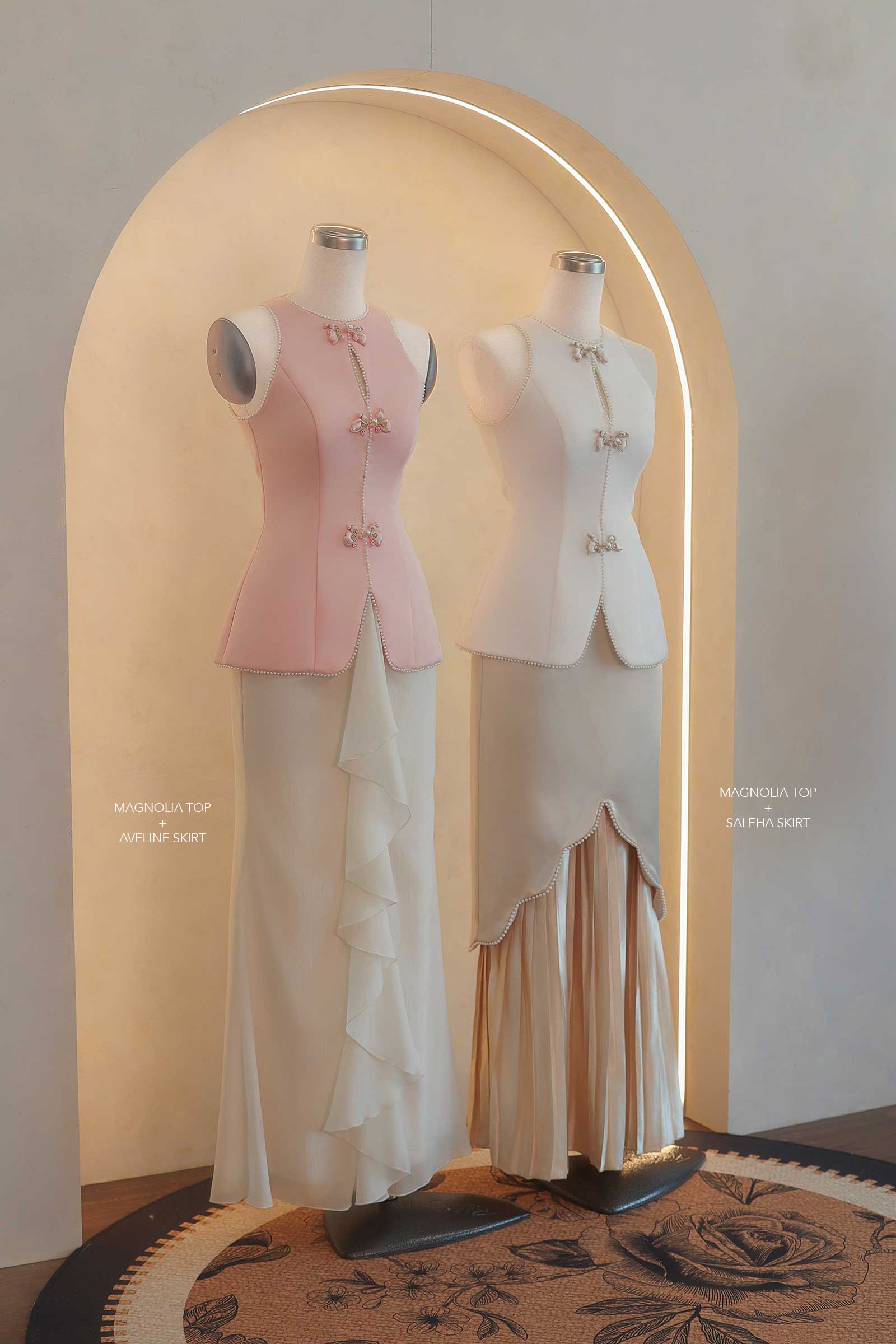 Ivy Qipao Top (Pink)