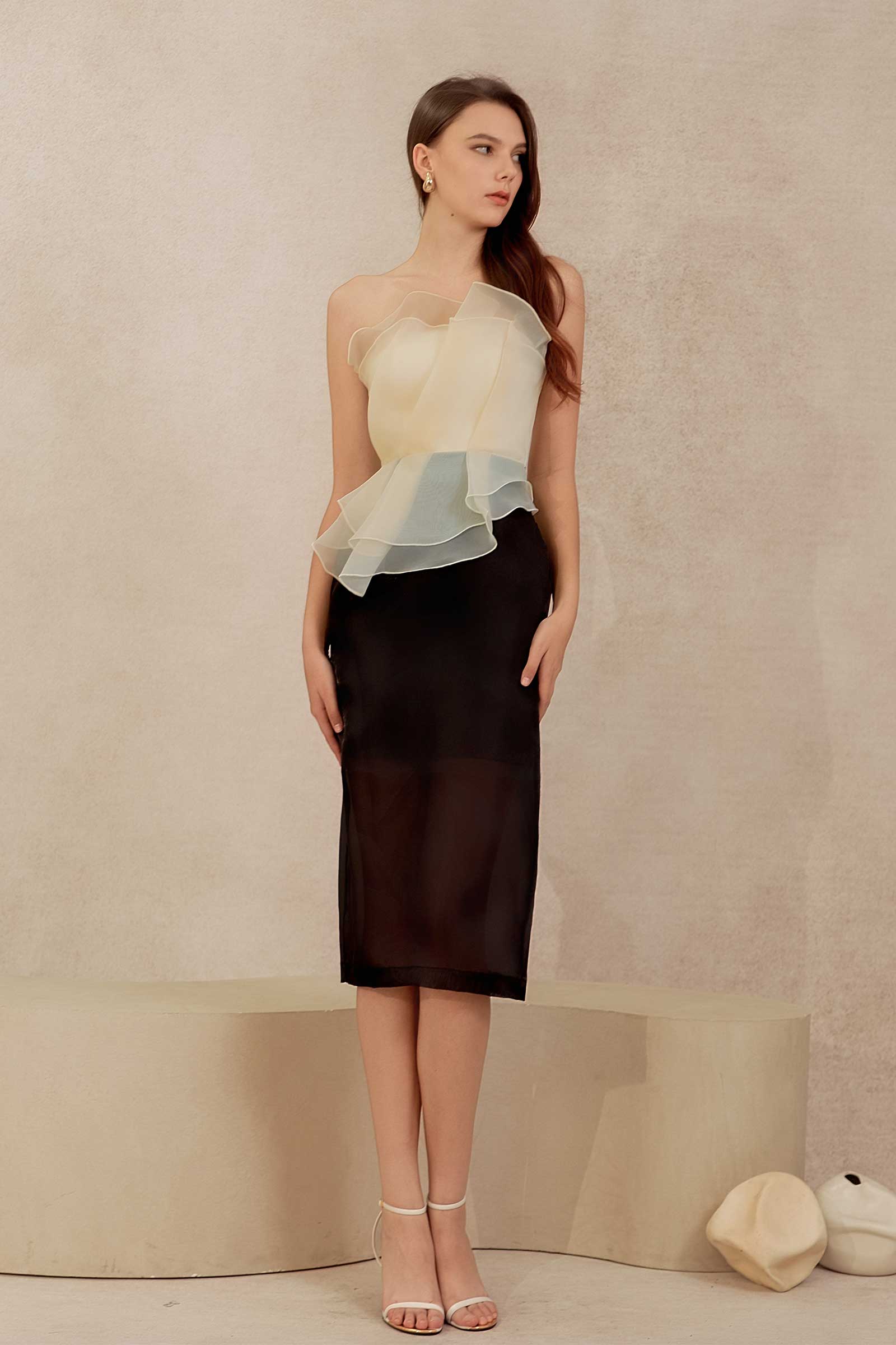 Delancia Padded Dress (Black)