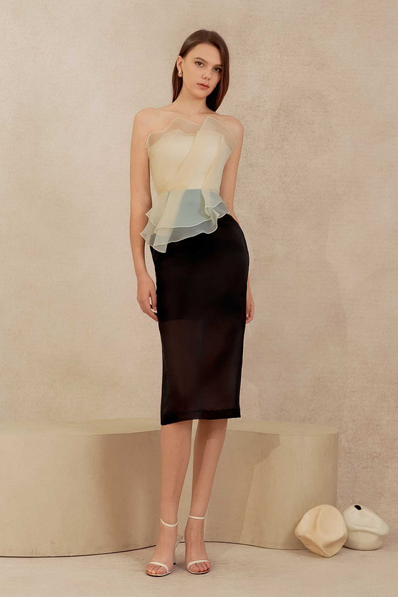 Delancia Padded Dress (Black)