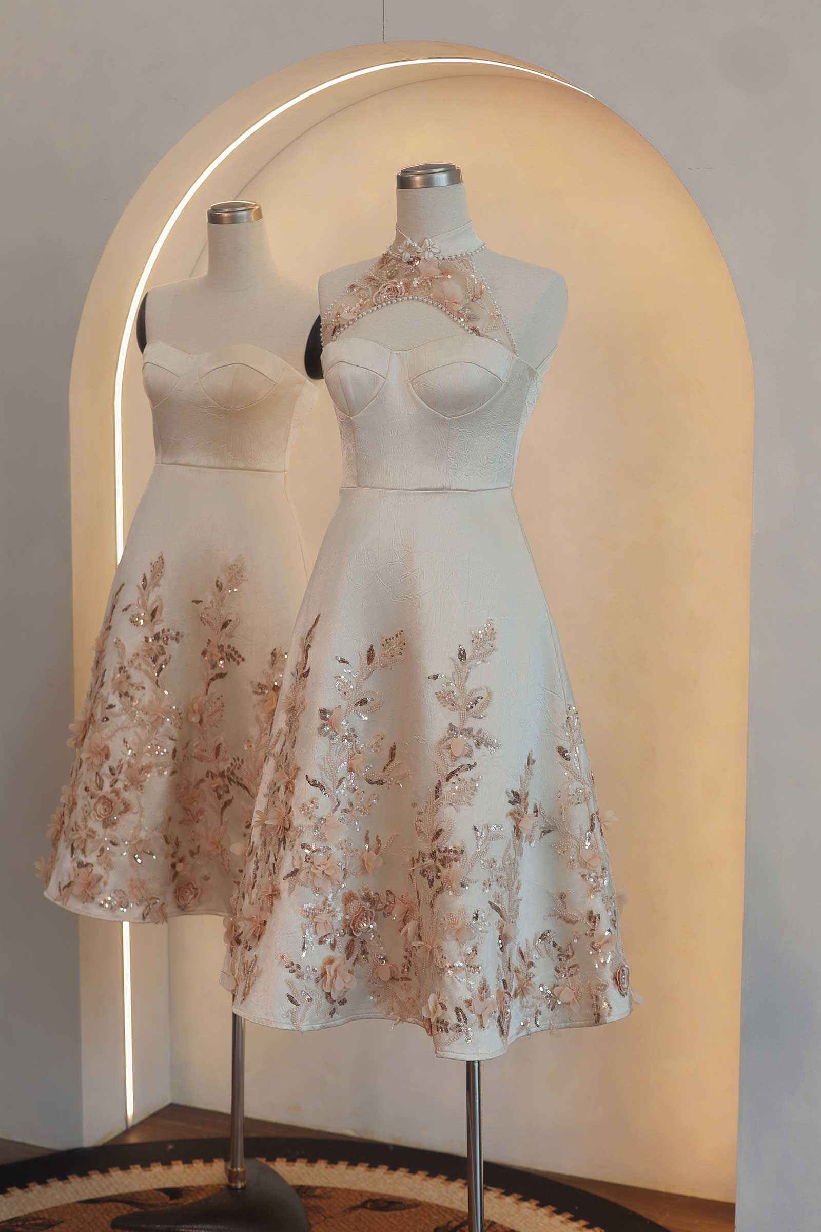 Camelia Dress (Champagne)