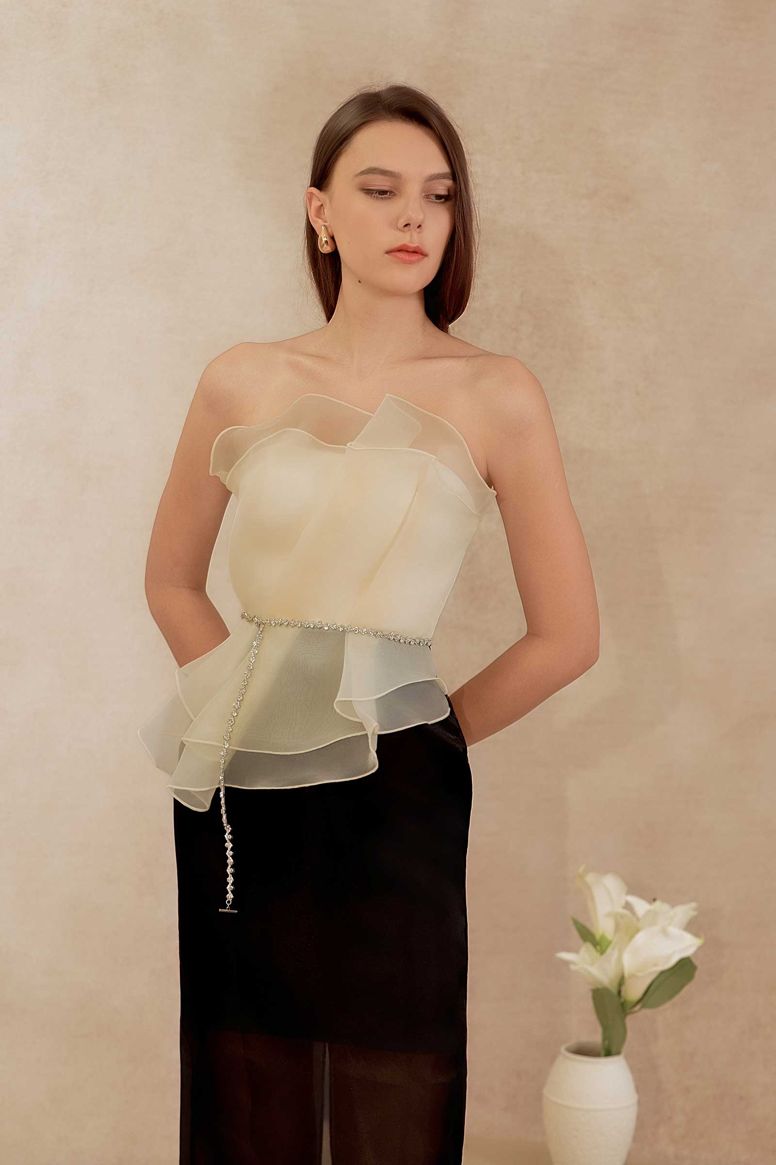 Delancia Padded Dress (Black)