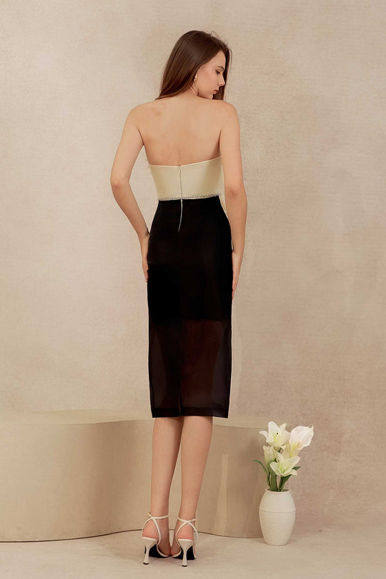 Delancia Padded Dress (Black)