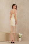 Delancia Padded Dress (Cream)