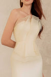 Delancia Padded Dress (Cream)