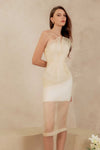 Delancia Padded Dress (Cream)