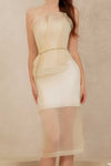 Delancia Padded Dress (Cream)