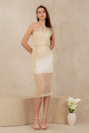 Delancia Padded Dress (Cream)