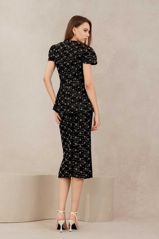 Eclat Tweed Skirt (Black)