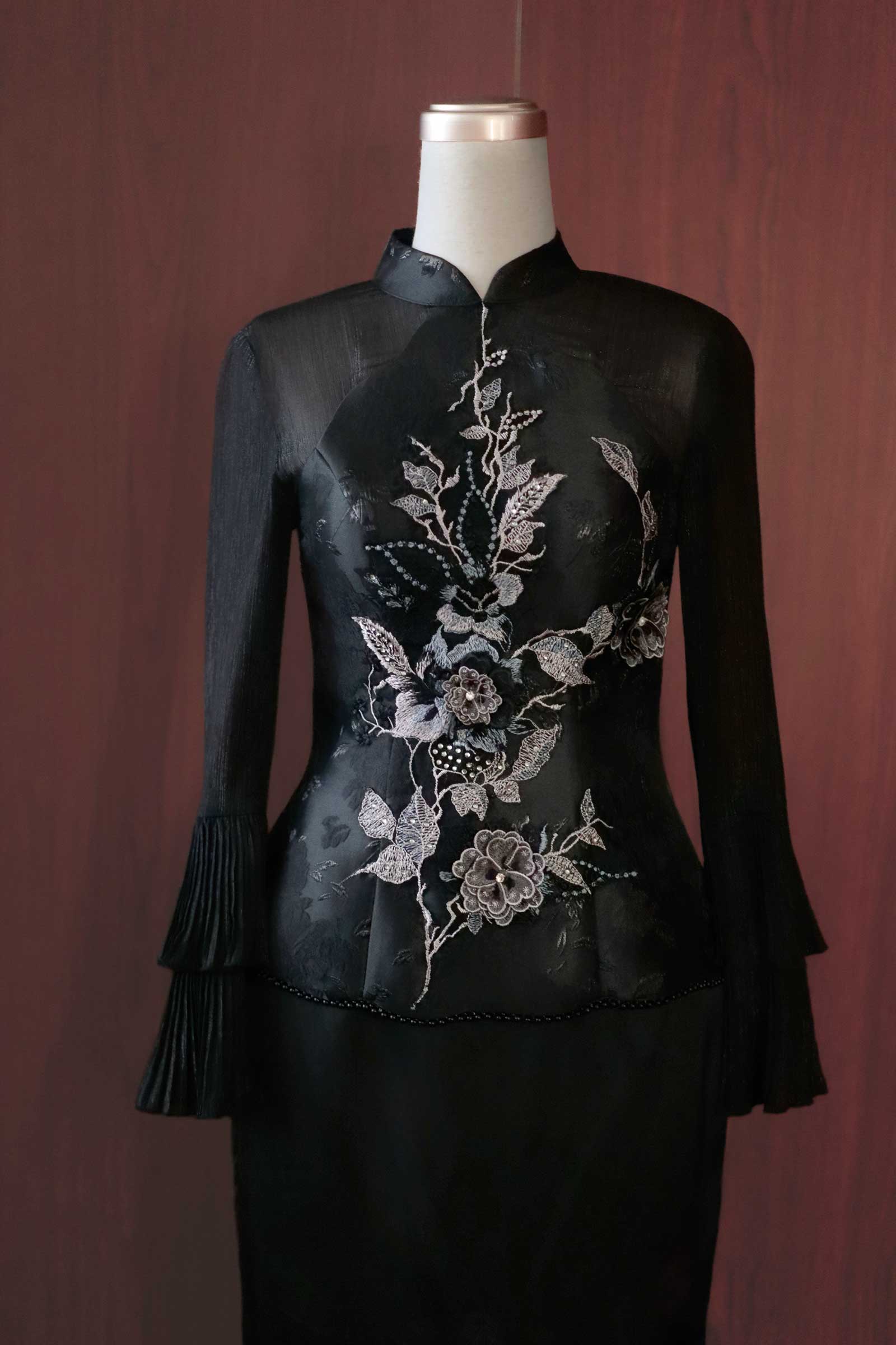 Alya Kebaya Top (Black)