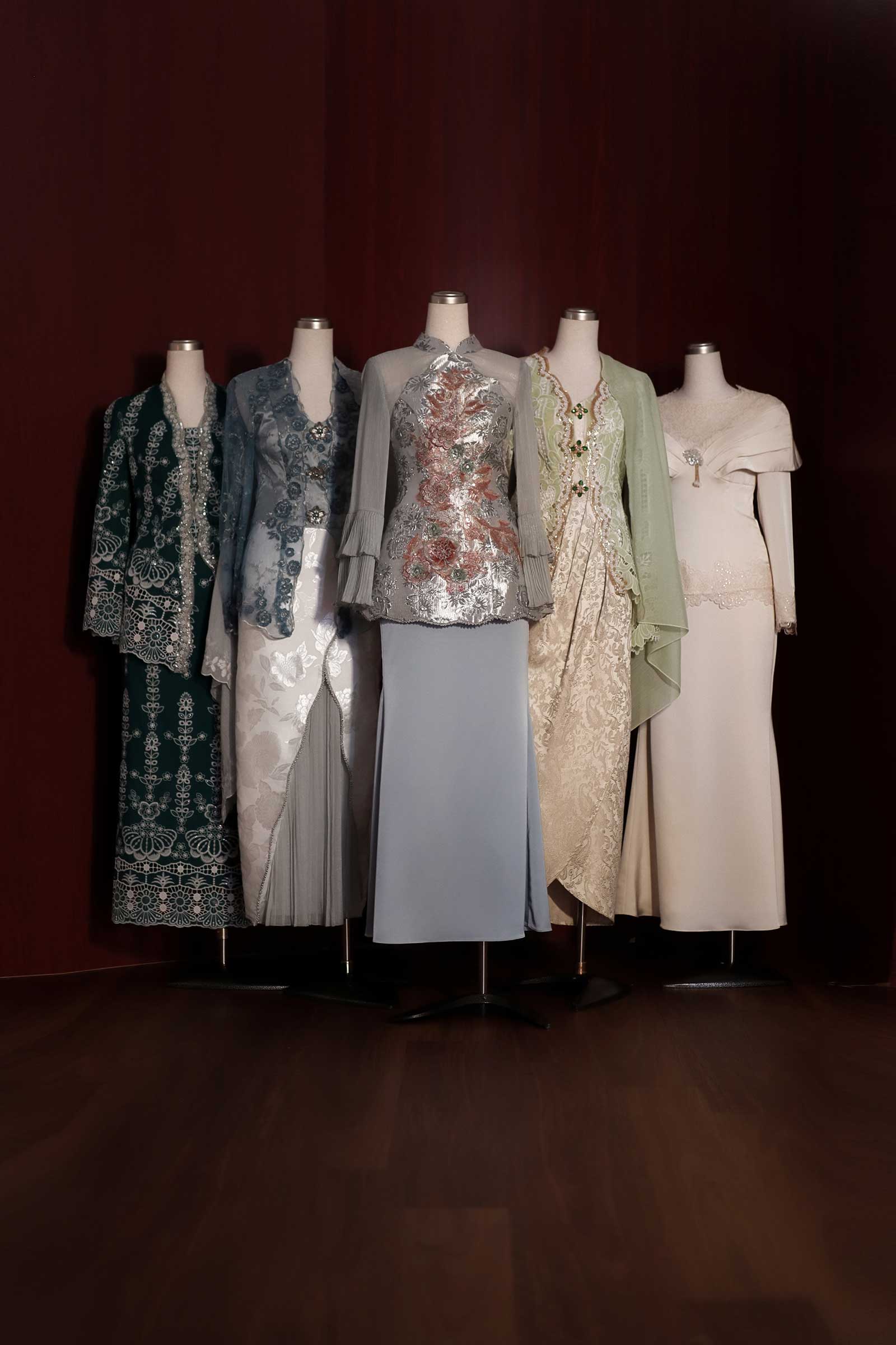 Alya Kebaya Top (Greyish Blue)