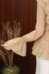 Devoria Ruffle Cardi (Mocha)