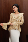 Devoria Ruffle Cardi (Mocha)