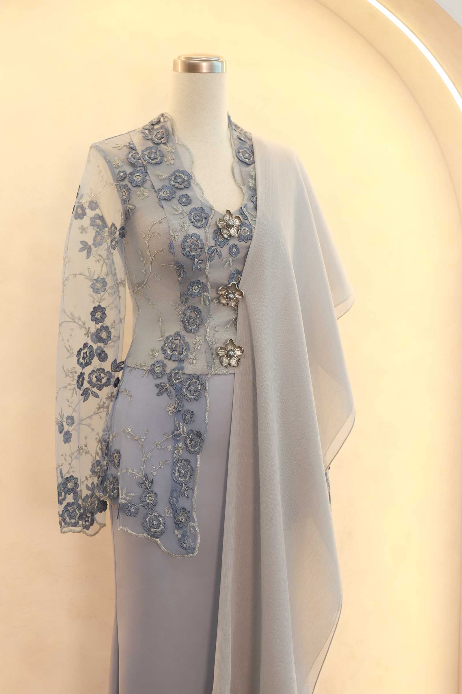 Mawar Kebaya Set (Blue)