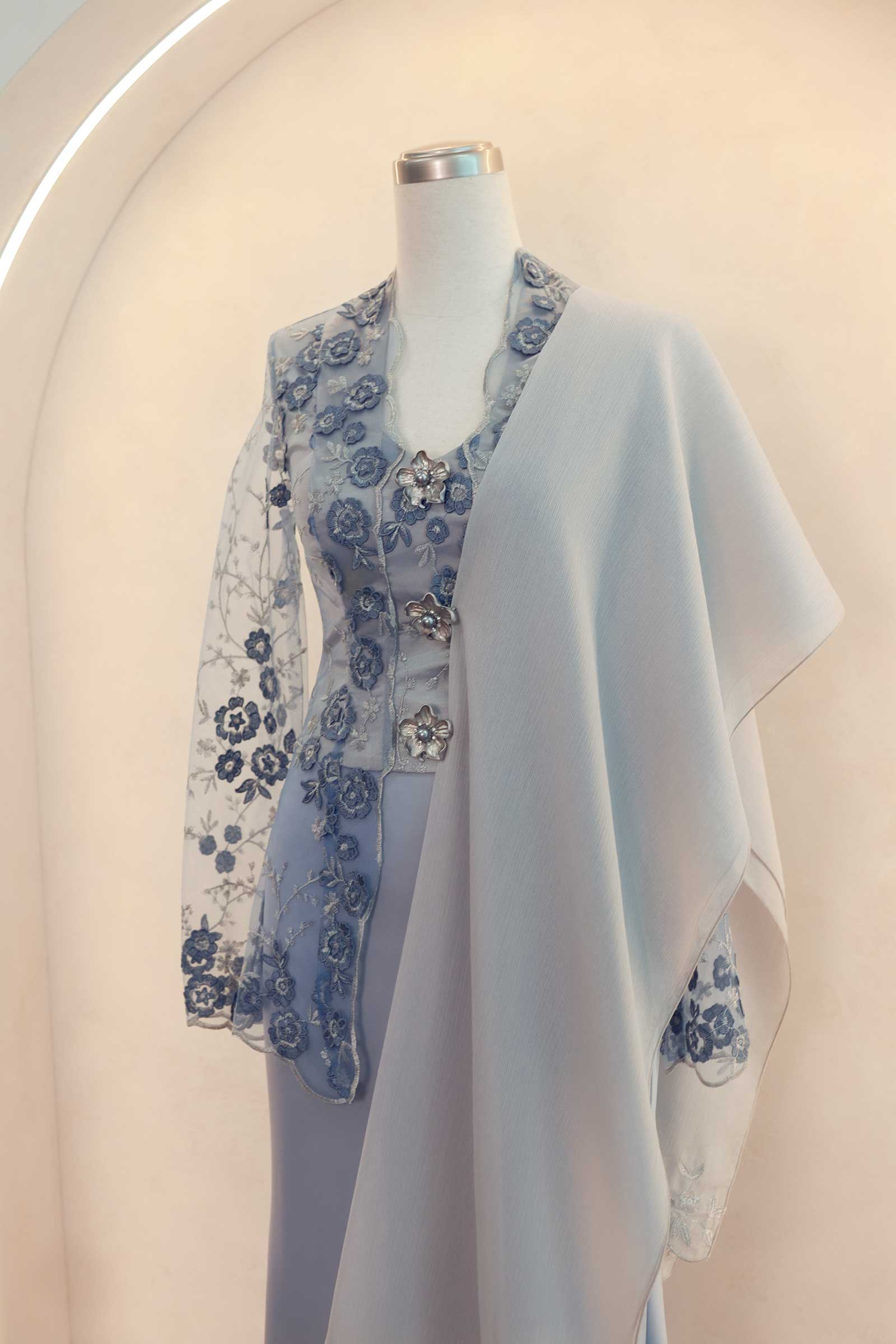 Mawar Kebaya Set (Blue)