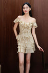 Devoria Ruffle Skort (Cream)