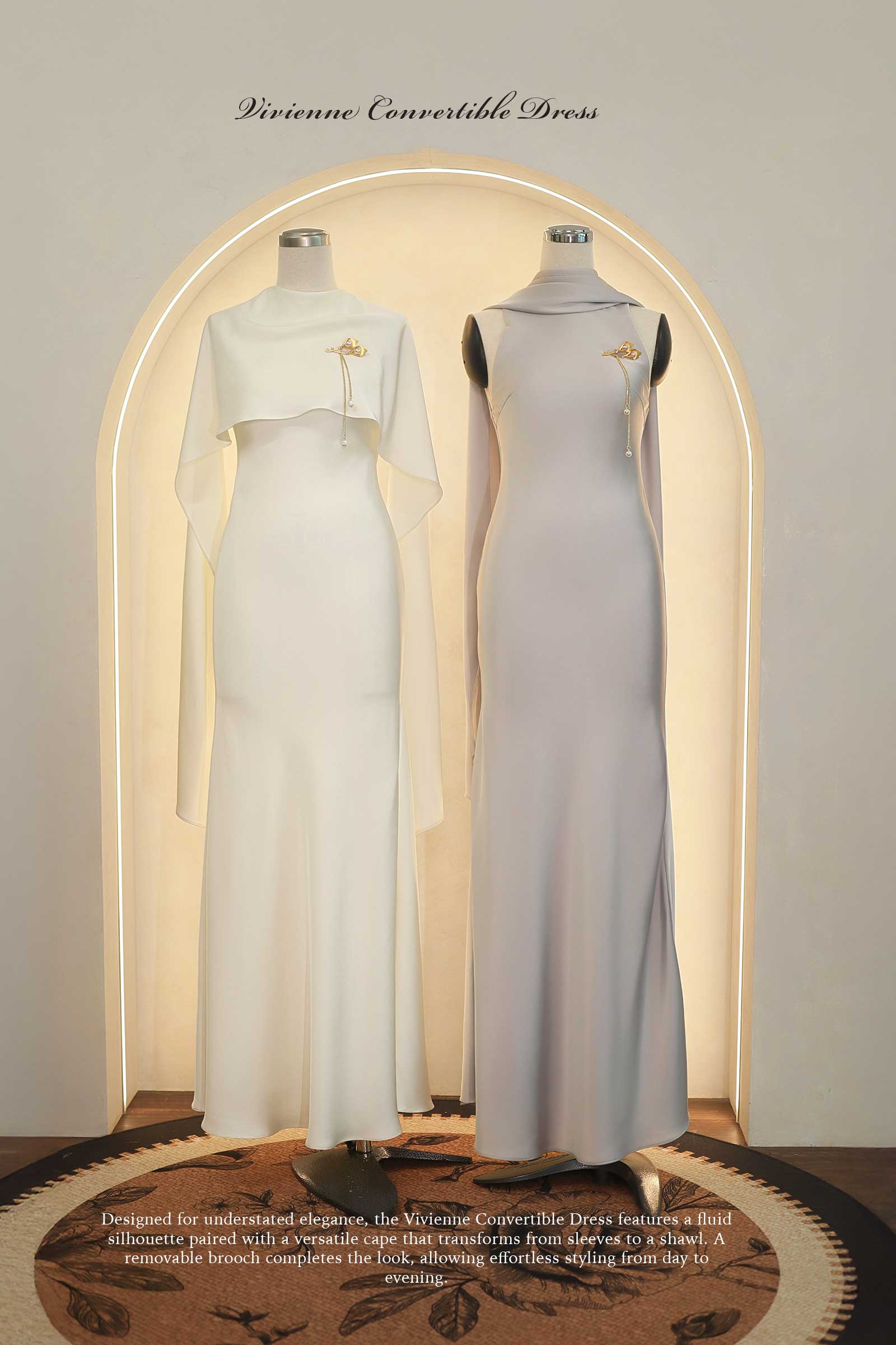 Vivienne Convertible Dress (Cream)