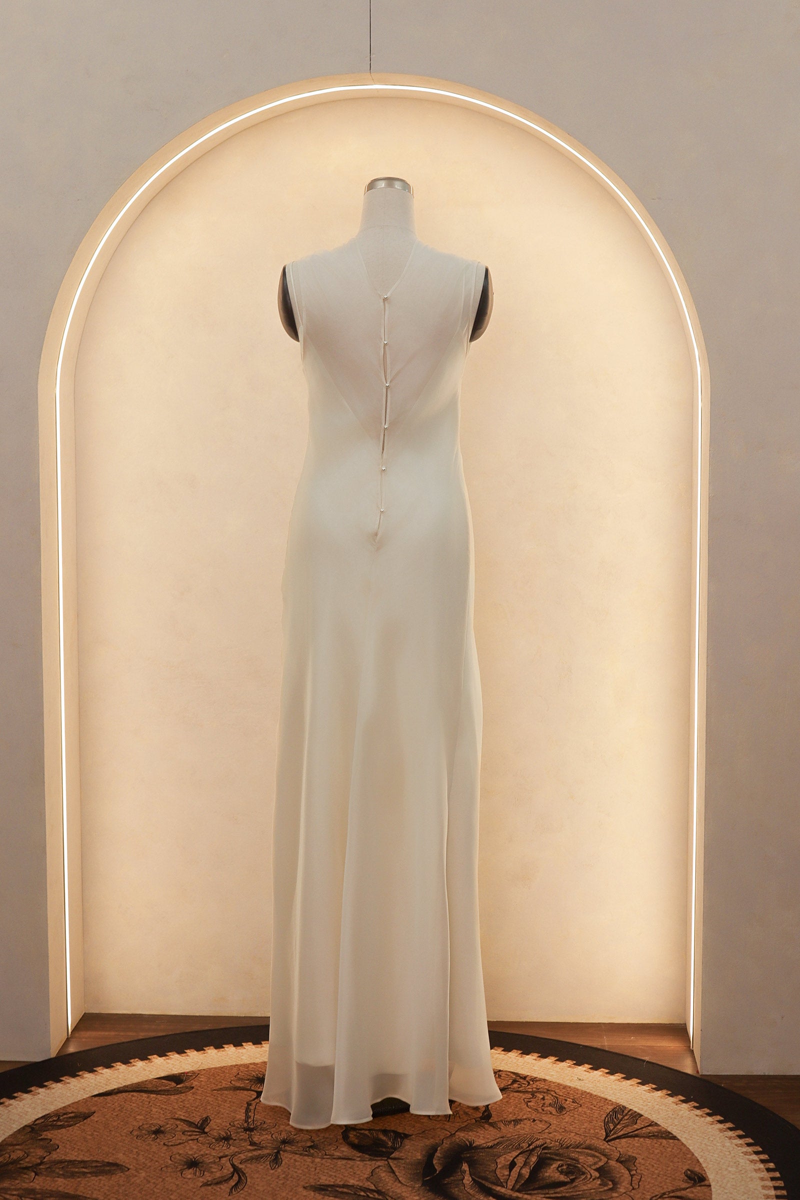 Calystria Silk Organza Dress (Cream)