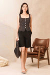 Duvere Tweed Top (Black)