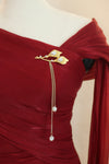Sylvera Scarf Dress (Ruby Red)